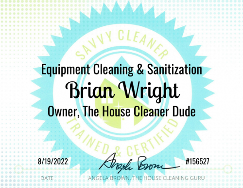 Brian Wright Equipment Cleaning and Sanitization Savvy Cleaner Training