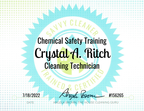 Crystal Ritch Chemical Safety Training Savvy Cleaner Training