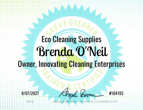 Eco Cleaning Supplies Savvy Cleaner Training Brenda O'Neil