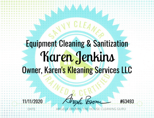 Equipment Cleaning and Sanitization Savvy Cleaner Training Karen Jenkins