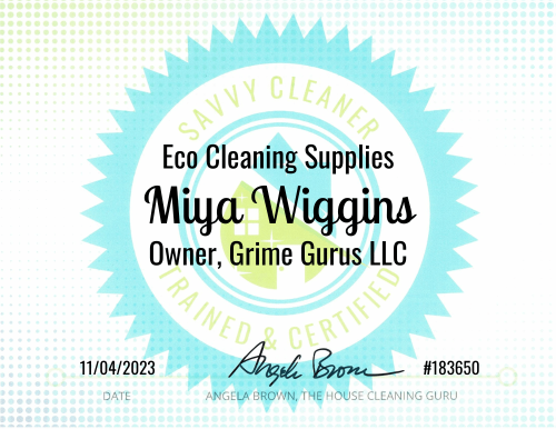 Miya Wiggins Eco Cleaning Supplies Savvy Cleaner Training