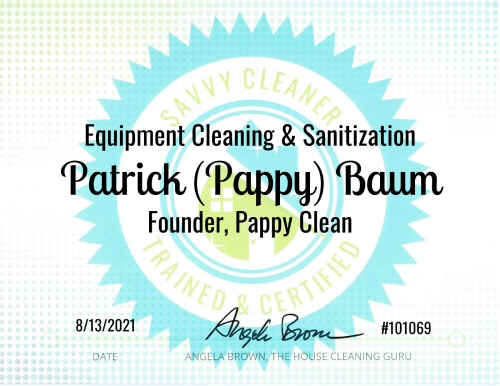 Patrick Baum Equipment Cleaning and Sanitization Savvy Cleaner Training
