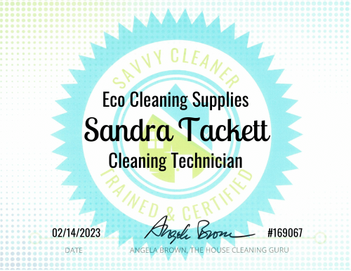 Sandra Tackett Eco Cleaning Supplies Savvy Cleaner Training