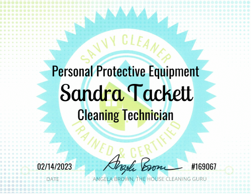 Sandra Tackett Personal Protective Equipment Savvy Cleaner Training