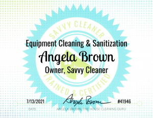 Savvy Cleaner Training Equipment Cleaning & Sanitization - Angela Brown