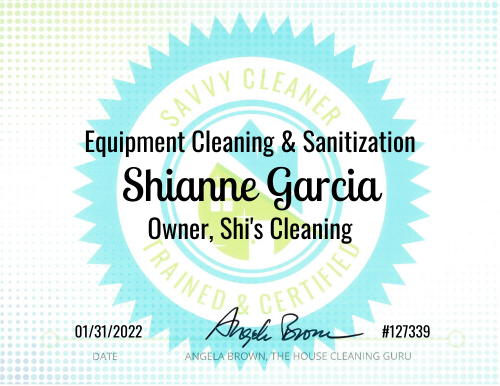 Shianne Garcia Equipment Cleaning and Sanitization Savvy Cleaner Training 1000x772