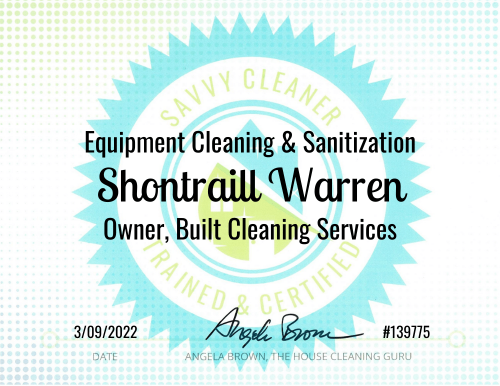 Shontraill warren Equipment Cleaning and Sanitization Savvy Cleaner Training
